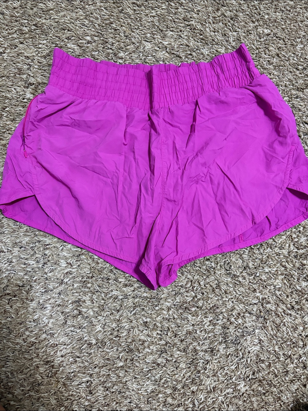 all in motion Hot Pink Athletic Shorts with Smocked Waistband